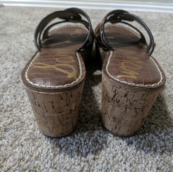 Sam Edelman Leopard Platform 3" Wedge Slides 9.5 - Picture 7 of 7